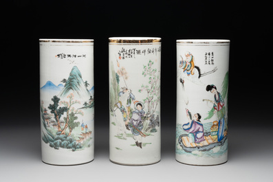 15 Chinese famille rose, qianjiang cai and monochrome wares, 19/20th C.