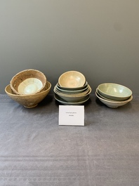12 Chinese monochrome wares, including a kiln waste, Song/Ming