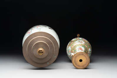15 Chinese famille rose, qianjiang cai and monochrome wares, 19/20th C.