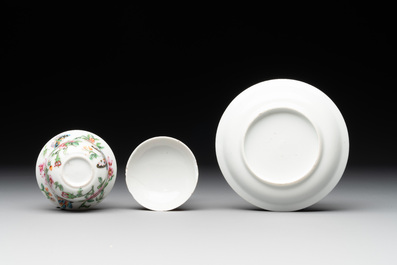 15 Chinese famille rose, qianjiang cai and monochrome wares, 19/20th C.