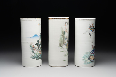 15 Chinese famille rose, qianjiang cai and monochrome wares, 19/20th C.