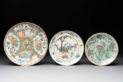 15 Chinese famille rose, qianjiang cai and monochrome wares, 19/20th C.