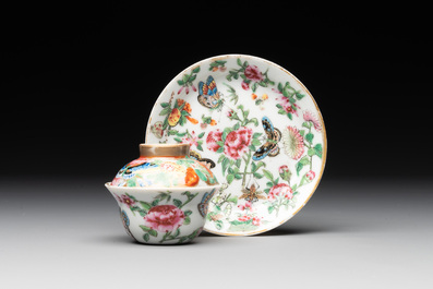 15 Chinese famille rose, qianjiang cai and monochrome wares, 19/20th C.