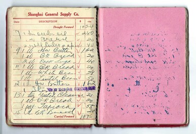 11 bulletins about the Cathay Hotel, a report of the Sino-Belgian Friendship Association and a pass book of Shanghai General Supply Co., 20th C.