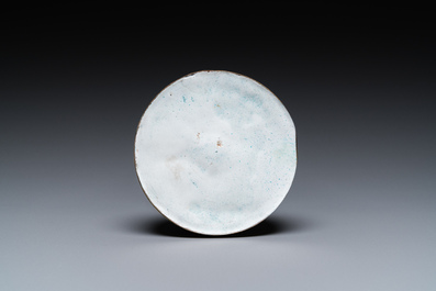 An unusual Chinese yellow-ground Canton enamel spittoon, Qianlong