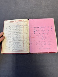 11 bulletins about the Cathay Hotel, a report of the Sino-Belgian Friendship Association and a pass book of Shanghai General Supply Co., 20th C.