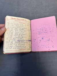 11 bulletins about the Cathay Hotel, a report of the Sino-Belgian Friendship Association and a pass book of Shanghai General Supply Co., 20th C.