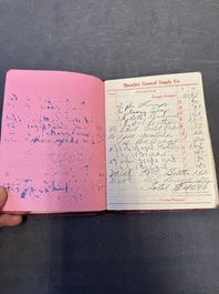 11 bulletins about the Cathay Hotel, a report of the Sino-Belgian Friendship Association and a pass book of Shanghai General Supply Co., 20th C.