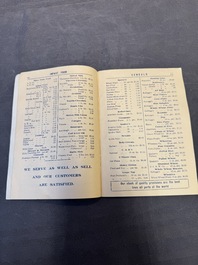 11 bulletins about the Cathay Hotel, a report of the Sino-Belgian Friendship Association and a pass book of Shanghai General Supply Co., 20th C.