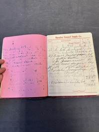 11 bulletins about the Cathay Hotel, a report of the Sino-Belgian Friendship Association and a pass book of Shanghai General Supply Co., 20th C.