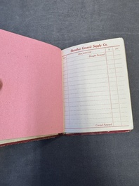 11 bulletins about the Cathay Hotel, a report of the Sino-Belgian Friendship Association and a pass book of Shanghai General Supply Co., 20th C.