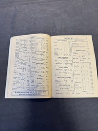 11 bulletins about the Cathay Hotel, a report of the Sino-Belgian Friendship Association and a pass book of Shanghai General Supply Co., 20th C.