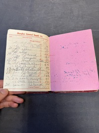11 bulletins about the Cathay Hotel, a report of the Sino-Belgian Friendship Association and a pass book of Shanghai General Supply Co., 20th C.