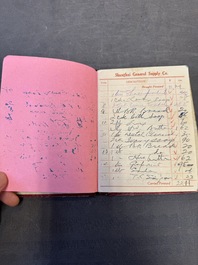 11 bulletins about the Cathay Hotel, a report of the Sino-Belgian Friendship Association and a pass book of Shanghai General Supply Co., 20th C.