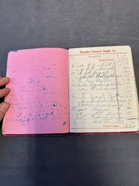 11 bulletins about the Cathay Hotel, a report of the Sino-Belgian Friendship Association and a pass book of Shanghai General Supply Co., 20th C.