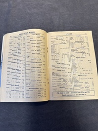 11 bulletins about the Cathay Hotel, a report of the Sino-Belgian Friendship Association and a pass book of Shanghai General Supply Co., 20th C.
