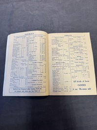 11 bulletins about the Cathay Hotel, a report of the Sino-Belgian Friendship Association and a pass book of Shanghai General Supply Co., 20th C.
