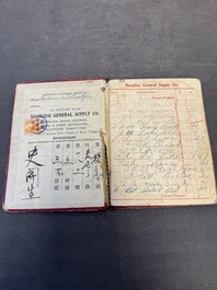 11 bulletins about the Cathay Hotel, a report of the Sino-Belgian Friendship Association and a pass book of Shanghai General Supply Co., 20th C.