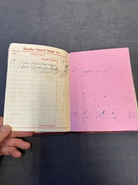 11 bulletins about the Cathay Hotel, a report of the Sino-Belgian Friendship Association and a pass book of Shanghai General Supply Co., 20th C.