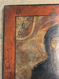 An icon of Saint Anthony and Christ, Russia, 18th C.
