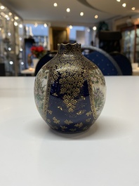 A fine Japanese Satsuma vase, Kinkozan 錦光山造 mark, Meiji, 19th C.