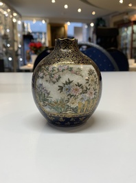 A fine Japanese Satsuma vase, Kinkozan 錦光山造 mark, Meiji, 19th C.