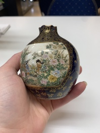 A fine Japanese Satsuma vase, Kinkozan 錦光山造 mark, Meiji, 19th C.