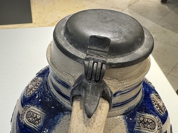 A Westerwald stoneware 'William and Mary' jug, dated 1693