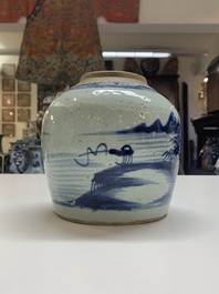 Nine Chinese blue and white wares, Kangxi and later