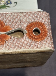 A pair of large Chinese famille rose figures on stands, Qianlong