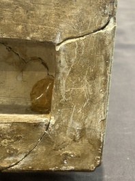 A pair of large Chinese famille rose figures on stands, Qianlong