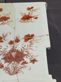 A pair of large Chinese famille rose figures on stands, Qianlong