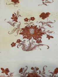 A pair of large Chinese famille rose figures on stands, Qianlong