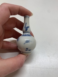 Nine Chinese blue and white wares, Kangxi and later