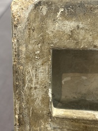 A pair of large Chinese famille rose figures on stands, Qianlong