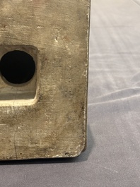 A pair of large Chinese famille rose figures on stands, Qianlong