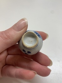 Nine Chinese blue and white wares, Kangxi and later