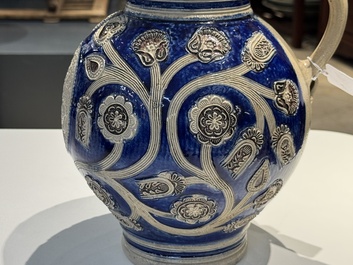 A Westerwald stoneware 'William and Mary' jug, dated 1693
