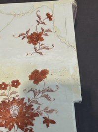 A pair of large Chinese famille rose figures on stands, Qianlong