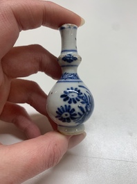 Nine Chinese blue and white wares, Kangxi and later