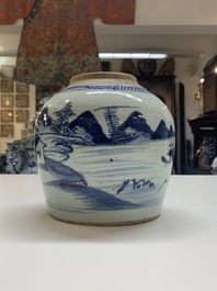 Nine Chinese blue and white wares, Kangxi and later
