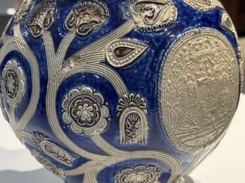 A Westerwald stoneware 'William and Mary' jug, dated 1693