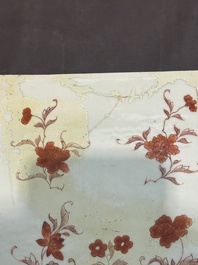 A pair of large Chinese famille rose figures on stands, Qianlong