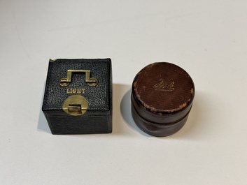 A burlwood- and rosewood veneered travel writing box, Pearce Maker 77 Cornhill London, dated 31st Dec. 1859