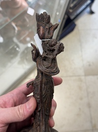 A fine Chinese agarwood Avalokiteshvara Padmapani, 18/19th C.