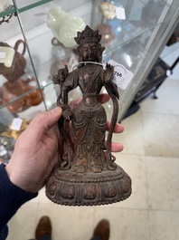 A fine Chinese agarwood Avalokiteshvara Padmapani, 18/19th C.