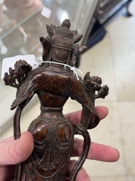 A fine Chinese agarwood Avalokiteshvara Padmapani, 18/19th C.