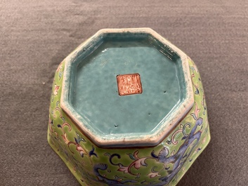 Two Chinese famille rose 'dragon' bowls, Tongzhi mark and of the period