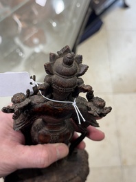 A fine Chinese agarwood Avalokiteshvara Padmapani, 18/19th C.