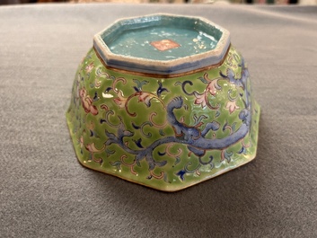 Two Chinese famille rose 'dragon' bowls, Tongzhi mark and of the period